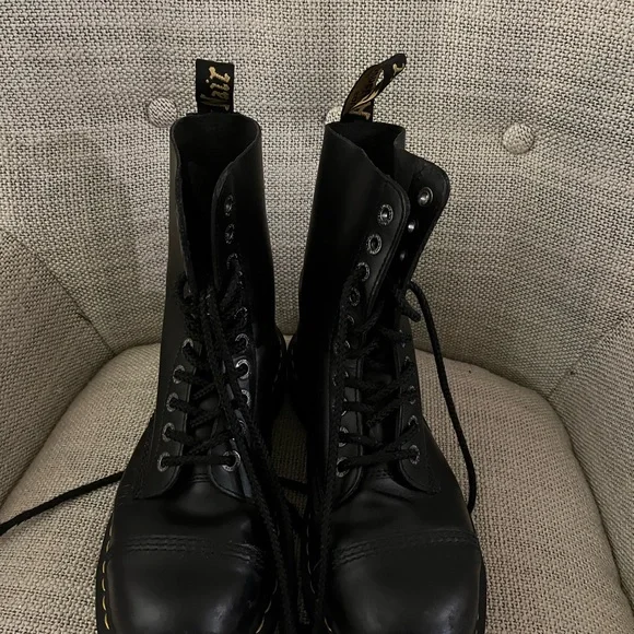 Dr. Martens Black Combat Boots - Picture 3 of 7